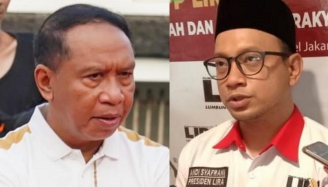 Menpora RI Zainudin Amali (kiri) dan Presiden LIRA Andi Syafrani (Kanan)