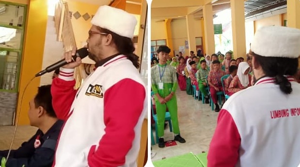 Bupati LIRA Magetan, Sofyan, ketika memberikan paparan dihadapan siswa baru.