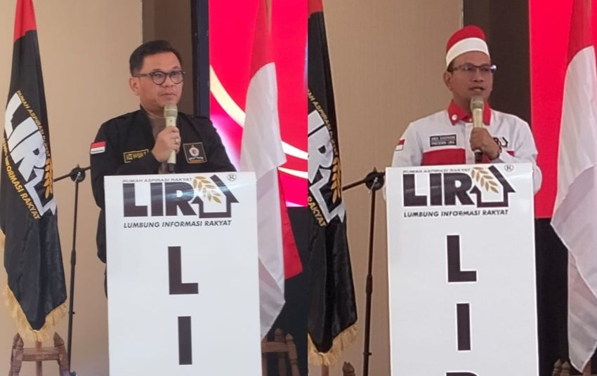 Gubernur Lemhannas RI, Dr. Tb. Ace Hasan Syadzily, M.Si (kiri) dan Presiden LIRA Andi Syafrani.