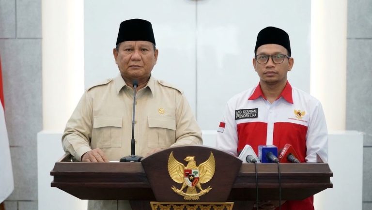 Presiden Prabowo Subianto dan Presiden LIRA Andi Syafrani