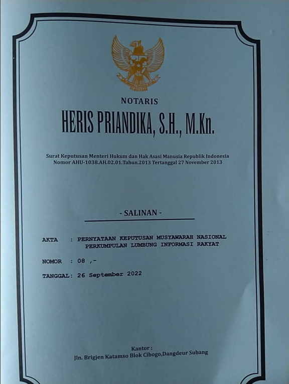 AKTA NOTARIS LIRA TERBARU