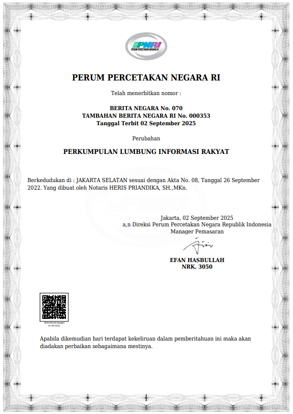 SERTIFIKAT PNRI LIRA
