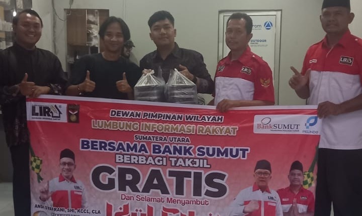 DPW LIRA Sumut Bersama Bank Sumut Berbagi Takjil Gratis