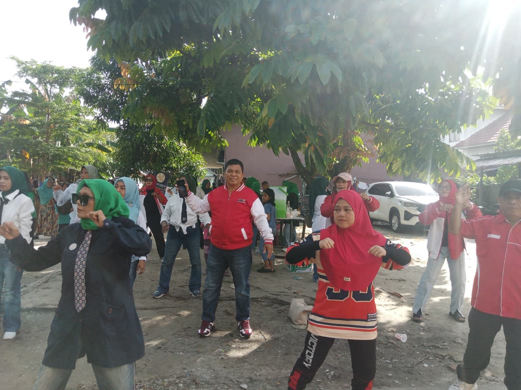 Kegiatan rutin DPD Pekanbaru senam bersama dan bakti sosial.