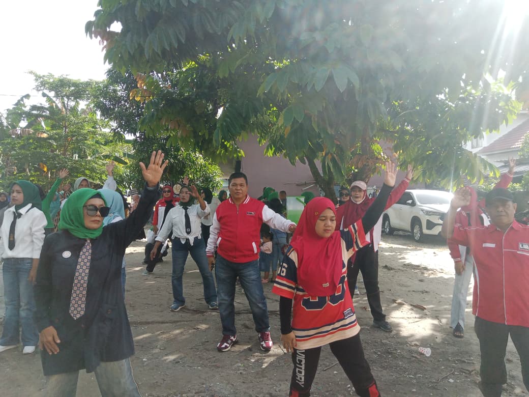 Kegiatan rutin DPD Pekanbaru senam bersama dan bakti sosial.