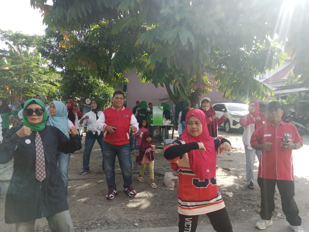 Kegiatan rutin DPD Pekanbaru senam bersama dan bakti sosial.