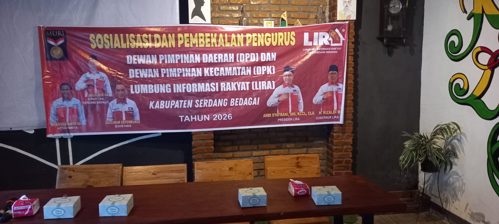 Rapat koordinasi DPD LIRA Kabupaten Serdang Bedagai, bersama pengurus DPK (tingkat kecamatan) dan DPW LIRA Sumatera Utara