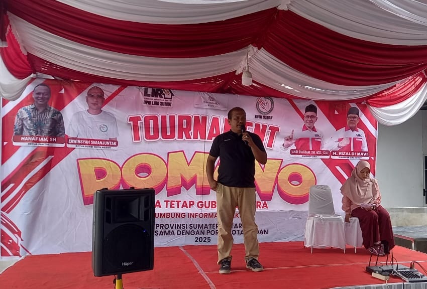 DPW LIRA Sumut bersama PORDI Kota Medan Gelar Turnamen Domino Piala Tetap Gubernur LIRA Sumut, Sabtu 20/12/2025.