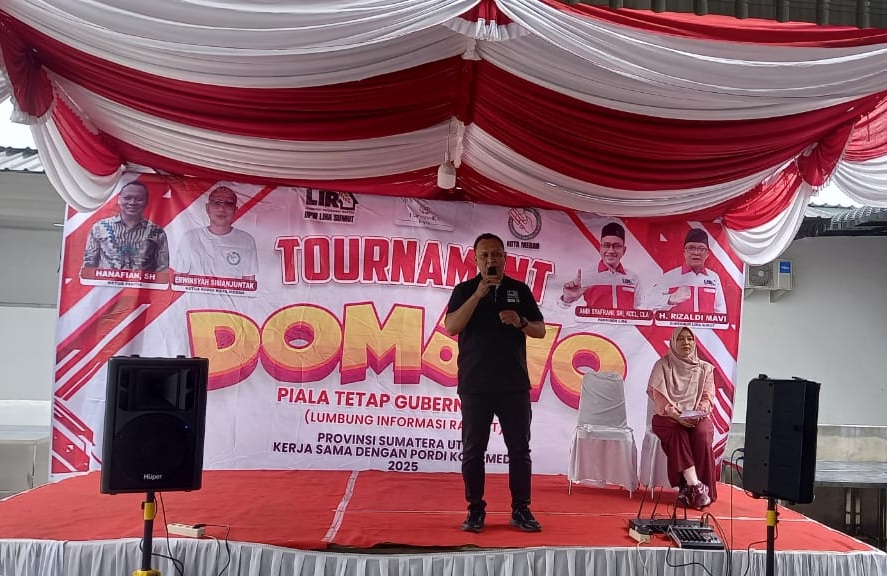 DPW LIRA Sumut bersama PORDI Kota Medan Gelar Turnamen Domino Piala Tetap Gubernur LIRA Sumut, Sabtu 20/12/2025.