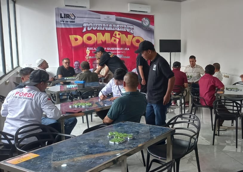 DPW LIRA Sumut bersama PORDI Kota Medan Gelar Turnamen Domino Piala Tetap Gubernur LIRA Sumut, Sabtu 20/12/2025.