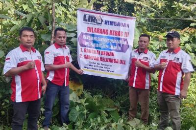 DPD LIRA Nias Sumut Edukasi dan Pasang Spanduk Larangan Buang Sampah Sembarangan